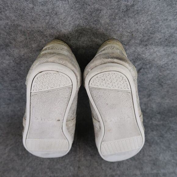 Toms Shoes Womens 6.5 Flats Slip On Casual Floral Jacquard Classics Metallic - Picture 11 of 13